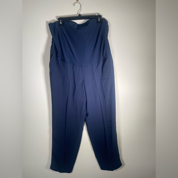 NEW J.Crew Maternity Jamie Crepe Pants Trousers Women’s Sz 20 Navy Blue Ankle - Picture 4 of 16